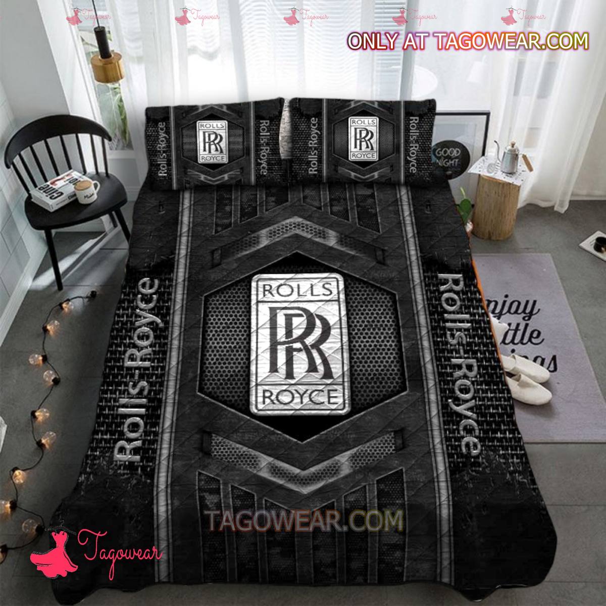 Rolls Royce Logo Print Bedding Set