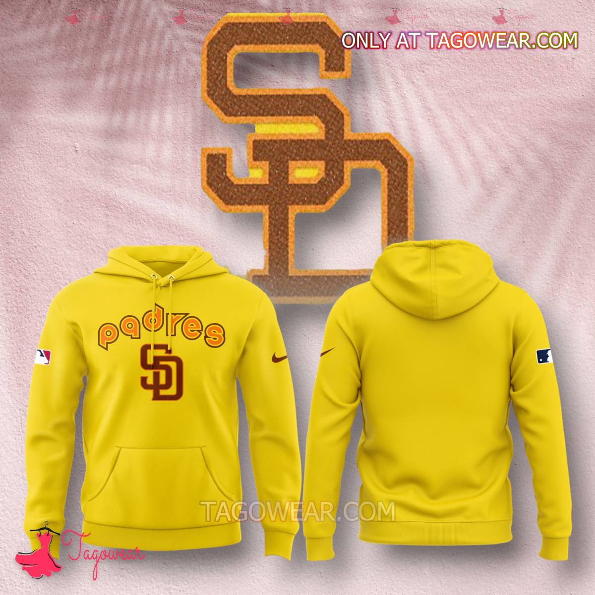 ‘84 Champs Diego Padres Yellow Hoodie