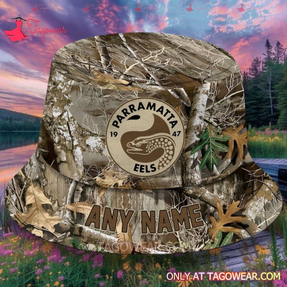 NRL Parramatta Eels Camo Hunting 3D Bucket Hat