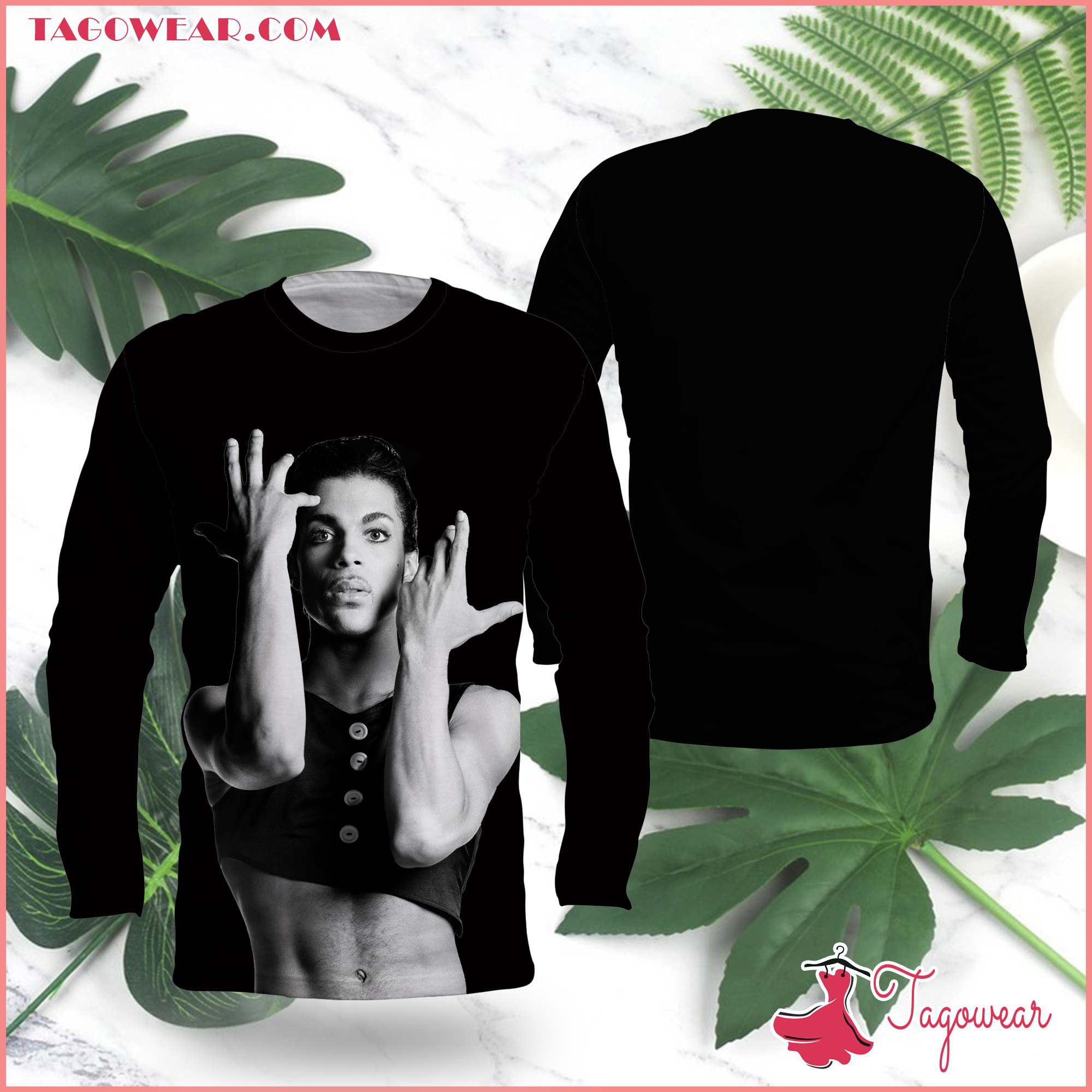 Prince Parade Album Cover Black Long Sleeve Shirt