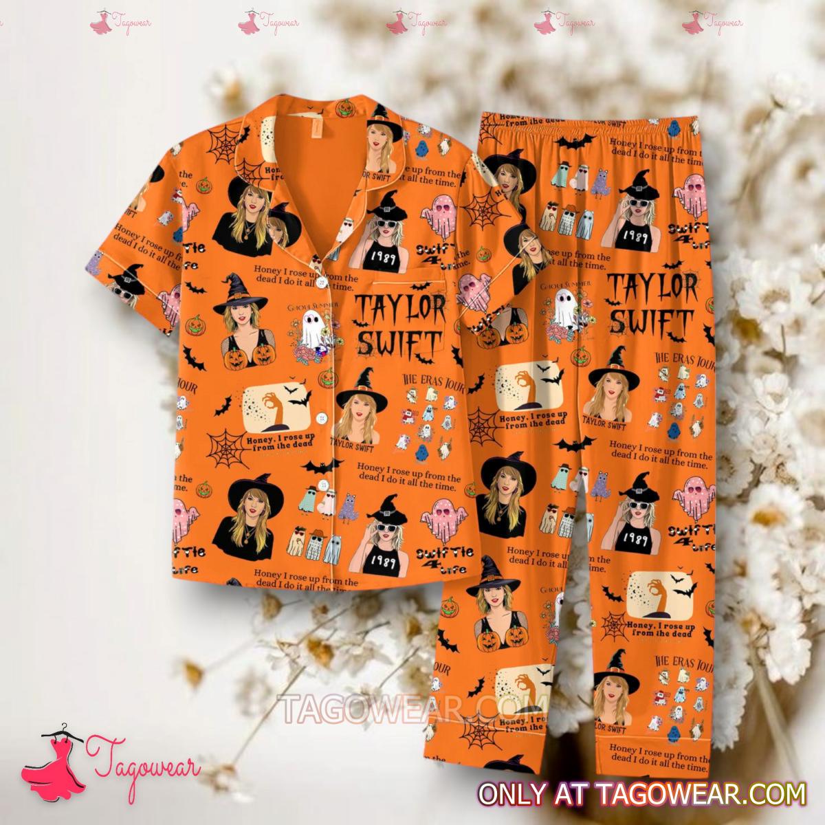 Taylor Swift Halloween Button Pajamas Set